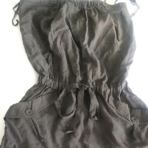 BCBG Strapless Grey Romper